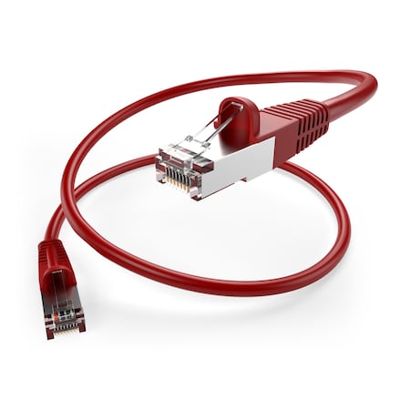 25Ft Red Cat5E Shielded Patch Cable, F/Utp, Snagless